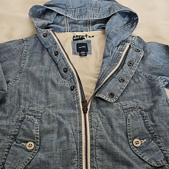 Gap Toddler Boy's Bundle Jacket & Carter's T-shirt Light Blue Washed Size 3 - Picture 7 of 16